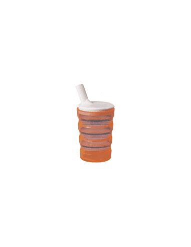 Verre ergonomique avec bec verseur orange
