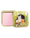 Savon boîte métal rose (Motif chaton)